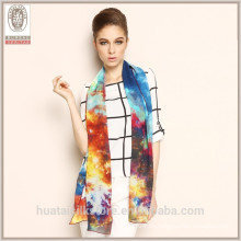 2015 Nueva bufanda de seda del mantón de Georgette de la impresión digital de la manera del estilo